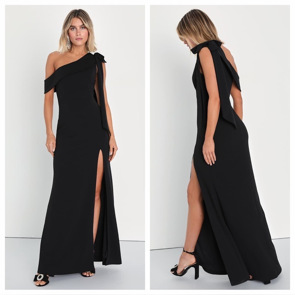 Lulus Stepped Out Stunning Black One-Shoulder Mermaid
Maxi Dress